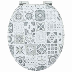 Siège de toilette à fermeture douce Porcelaine bleue et blanche 532941532941