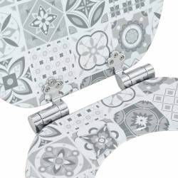 Siège de toilette à fermeture douce Porcelaine bleue et blanche 532941532941