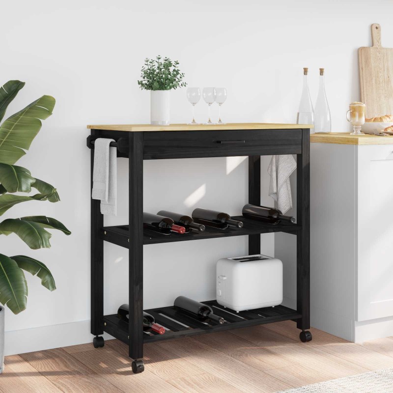 Chariot de cuisine MONZA Noir 84 x 40 x 88,5 cm 532943532943