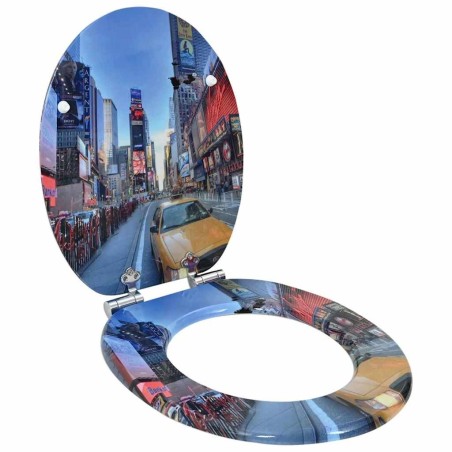 Siège de toilette à fermeture douce Multicolore 44 x 38 cm 532948532948
