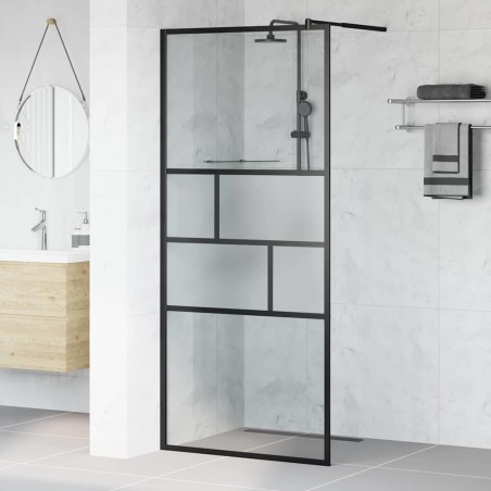 Mur de Douche à L'Italienne Noir 90 x 195 x 0,5 cm 532952532952