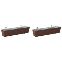 Garde-Corps 2 pcs 80 x 17 x 17 cm Métал 532957532957