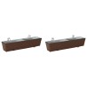 Garde-Corps 2 pcs 80 x 17 x 17 cm Métал 532957532957
