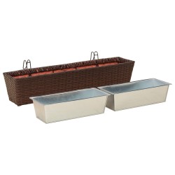 Garde-Corps 2 pcs 80 x 17 x 17 cm Métал 532957532957