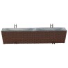 Garde-Corps 2 pcs 80 x 17 x 17 cm Métал 532957532957