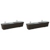 Garde-Corps 2 pcs 80 x 17 x 17 cm Métал 532958532958