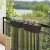 Garde-Corps 2 pcs Noir 50 x 17 x 17 cm Métал 532961532961