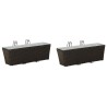 Garde-Corps 2 pcs Noir 50 x 17 x 17 cm Métал 532961532961
