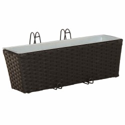 Garde-Corps 2 pcs Noir 50 x 17 x 17 cm Métал 532961532961