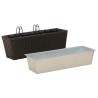Garde-Corps 2 pcs Noir 50 x 17 x 17 cm Métал 532961532961