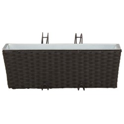 Garde-Corps 2 pcs Noir 50 x 17 x 17 cm Métал 532961532961