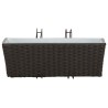 Garde-Corps 2 pcs Noir 50 x 17 x 17 cm Métал 532961532961