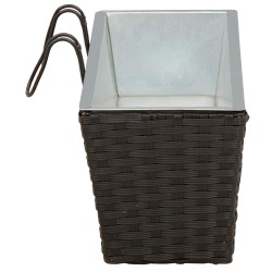 Garde-Corps 2 pcs Noir 50 x 17 x 17 cm Métал 532961532961