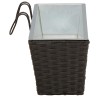 Garde-Corps 2 pcs Noir 50 x 17 x 17 cm Métал 532961532961