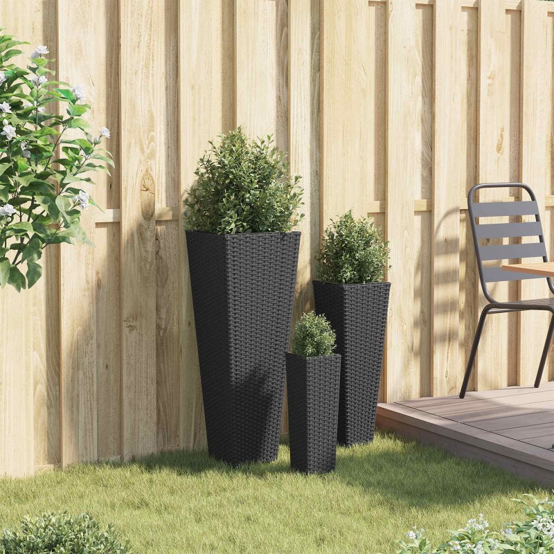 Ensemble d'extérieur 3 pcs Noir Métал 532965532965