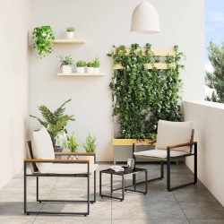 Ensembles de meubles 3 pcs Beige et blanc crème Rotin 532966532966