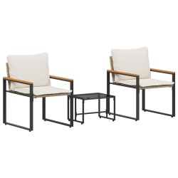 Ensembles de meubles 3 pcs Beige et blanc crème Rotin 532966532966