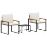 Ensembles de meubles 3 pcs Beige et blanc crème Rotin 532966532966