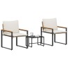 Ensembles de meubles 3 pcs Beige et blanc crème Rotin 532966532966