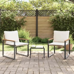 Ensembles de meubles 3 pcs Beige et blanc crème Rotin 532966532966