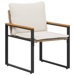 Ensembles de meubles 3 pcs Beige et blanc crème Rotin 532966532966