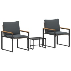 Ensembles de meubles 3 pcs Gris et Gris foncé Rotin 532968532968