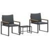 Ensembles de meubles 3 pcs Gris et Gris foncé Rotin 532968532968