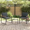 Ensembles de meubles 3 pcs Gris et Gris foncé Rotin 532968532968