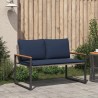 banc avec coussin Gris et bleu marine 115 x 65 x 72 cm Rotin 532970532970