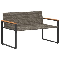 banc avec coussin Gris et bleu marine 115 x 65 x 72 cm Rotin 532970532970