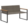 banc avec coussin Gris et bleu marine 115 x 65 x 72 cm Rotin 532970532970