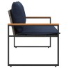 banc avec coussin Gris et bleu marine 115 x 65 x 72 cm Rotin 532970532970