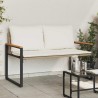 banc avec coussin Beige et blanc crème 115 x 65 x 72 cm Rotin 532971532971