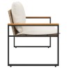 banc avec coussin Beige et blanc crème 115 x 65 x 72 cm Rotin 532971532971