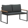 banc avec coussin Gris et Gris foncé 115 x 65 x 72 cm Rotin 532973532973