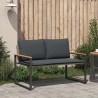 banc avec coussin Gris et Gris foncé 115 x 65 x 72 cm Rotin 532973532973