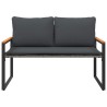 banc avec coussin Gris et Gris foncé 115 x 65 x 72 cm Rotin 532973532973