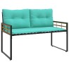 Banc à couches en bois avec coussin Turquoise 114 x 55 x 77 cm 532975532975