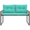 Banc à couches en bois avec coussin Turquoise 114 x 55 x 77 cm 532975532975
