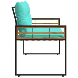 Banc à couches en bois avec coussin Turquoise 114 x 55 x 77 cm 532975532975