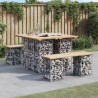 Table de jardin Gabion Design 100x102x72 cm Bois massif Pin 532979532979