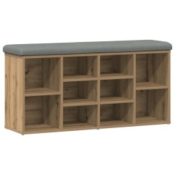 Banc à chaussures chêne artisanal 102x32x50cm bois d'ingénierie 532980532980