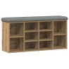 Banc à chaussures chêne artisanal 102x32x50cm bois d'ingénierie 532980532980