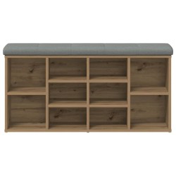 Banc à chaussures chêne artisanal 102x32x50cm bois d'ingénierie 532980532980