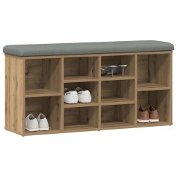 Banc à chaussures chêne artisanal 102x32x50cm bois d'ingénierie 532980532980