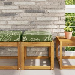 Coussin de Siège d'Extérieur Feuilles Vertes 40 x 40 x 8 cm 532982532982