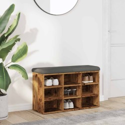Banc à chaussures vieux bois 82x32x50 cm bois d'ingénierie 532989532989