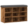 Banc à chaussures vieux bois 82x32x50 cm bois d'ingénierie 532989532989