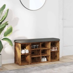 Banc à chaussures vieux bois 102x32x50 cm bois d'ingénierie 532991532991