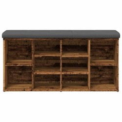 Banc à chaussures vieux bois 102x32x50 cm bois d'ingénierie 532991532991